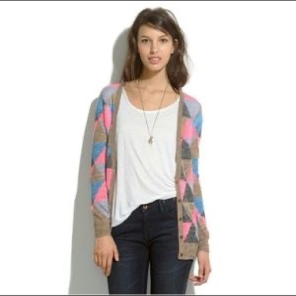 Madewell Fairweather Cardigan in Harlequin